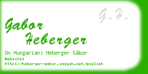 gabor heberger business card